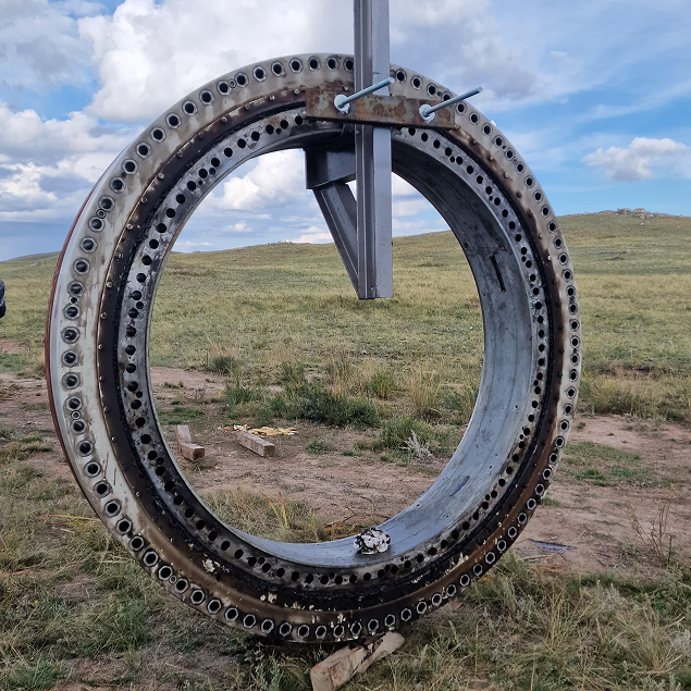 Техническое обслуживание и ремонт на Первой ветроэлектростанции (ПВЭС-1), Акмолинская область: замена подшипника главного вала, работы под контролем OEM («шеф-монтаж»).